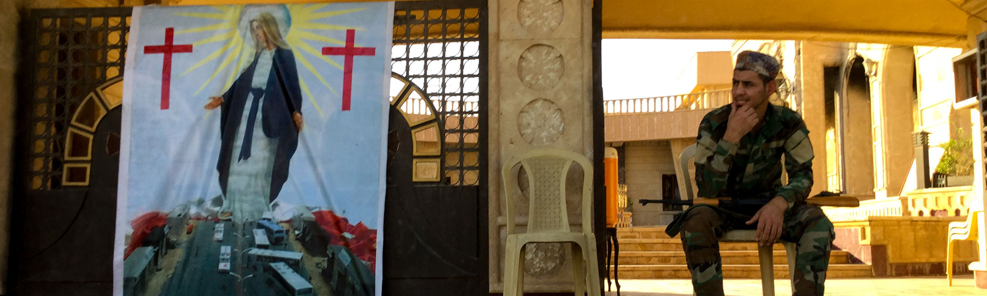 A destroyed church in Bartallah, Iraq