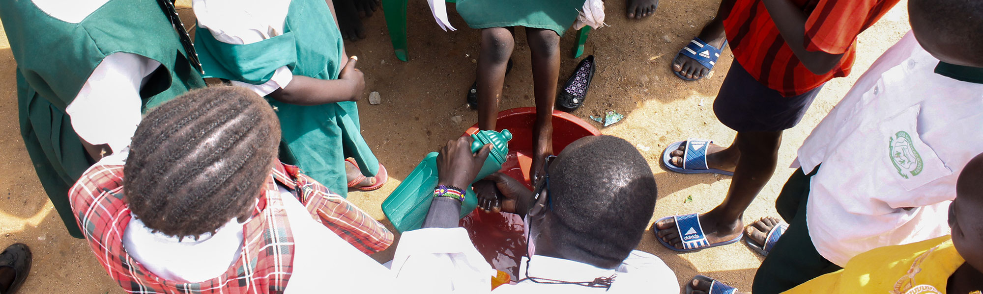 Rev. John Chol Daau, an Anglican Priest, former Lost Boy of Sudan, and Founder of the Good Shepherd Academy in Juba, South Sudan led Holy Thursday services at his school