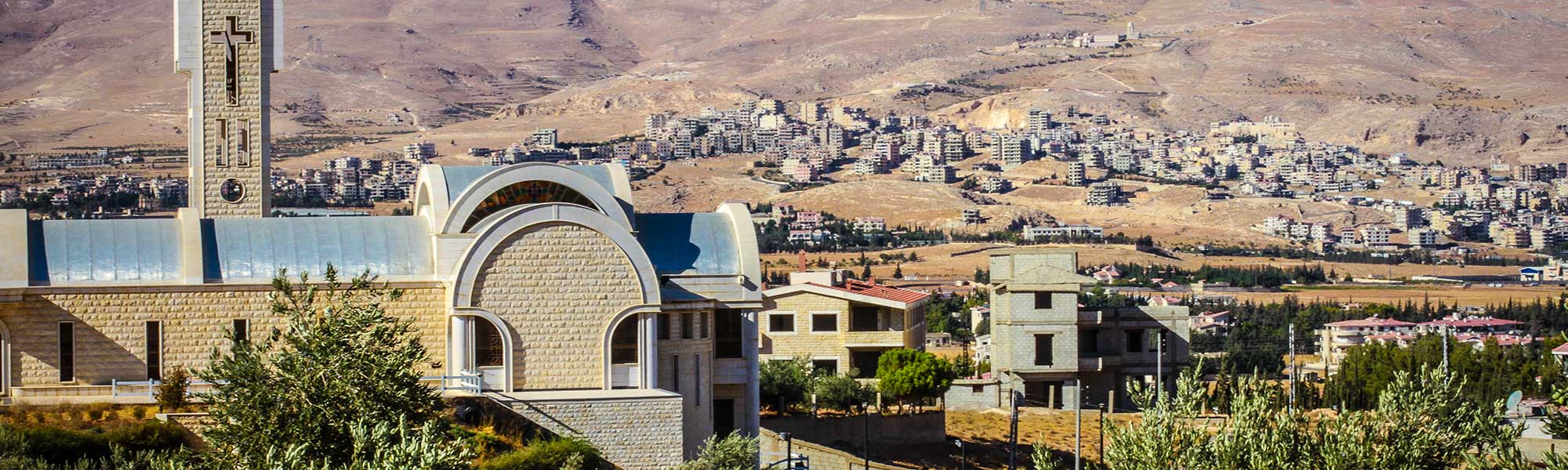 Saidnaya, Syria, left is St. Aphrem’s Monastery, which is next to the Little Angel’s Orphanage for children who have lost their parents during the recent civil war